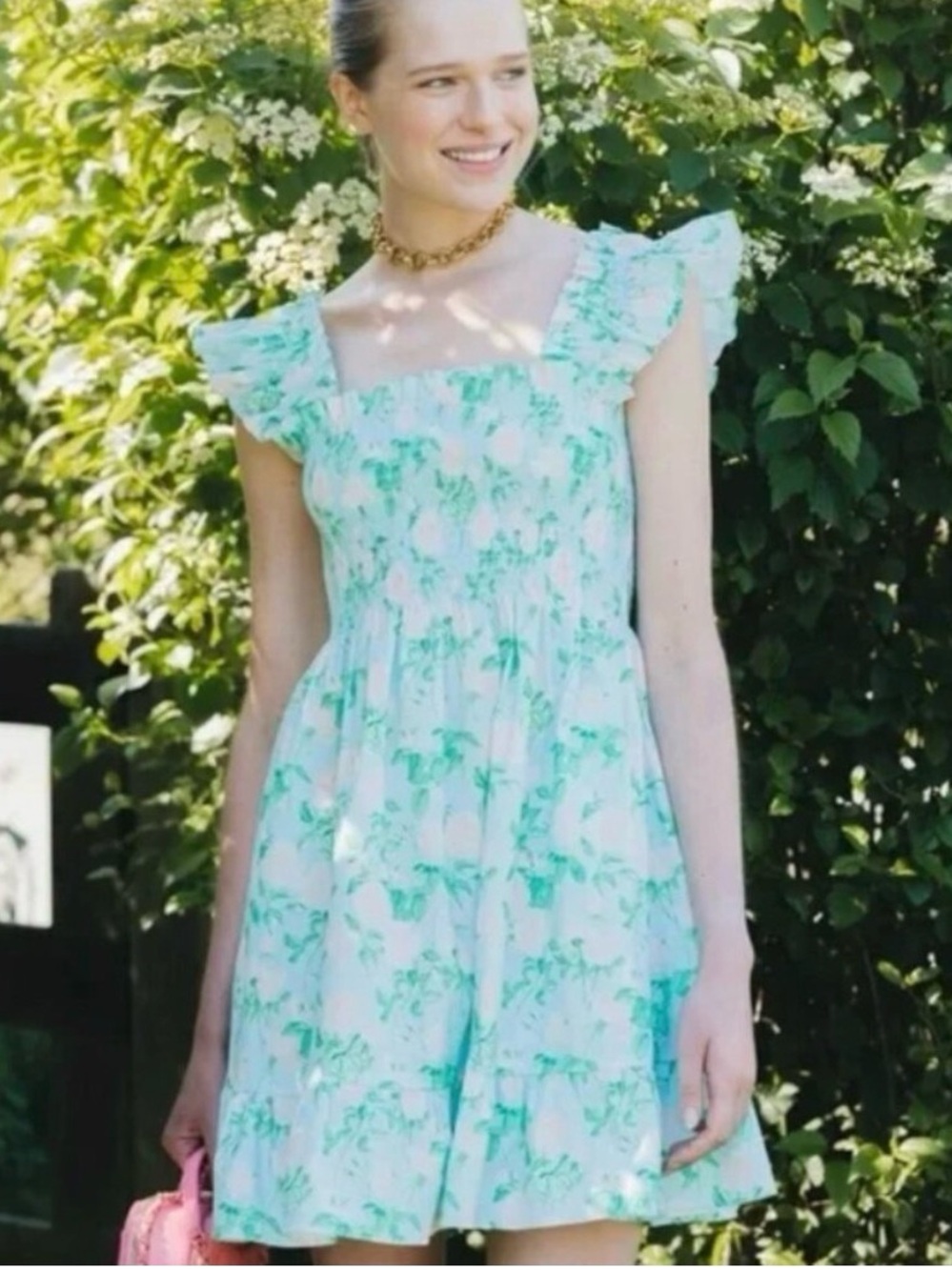 Hill House Home Elizabeth Nap Dress Blue Roses